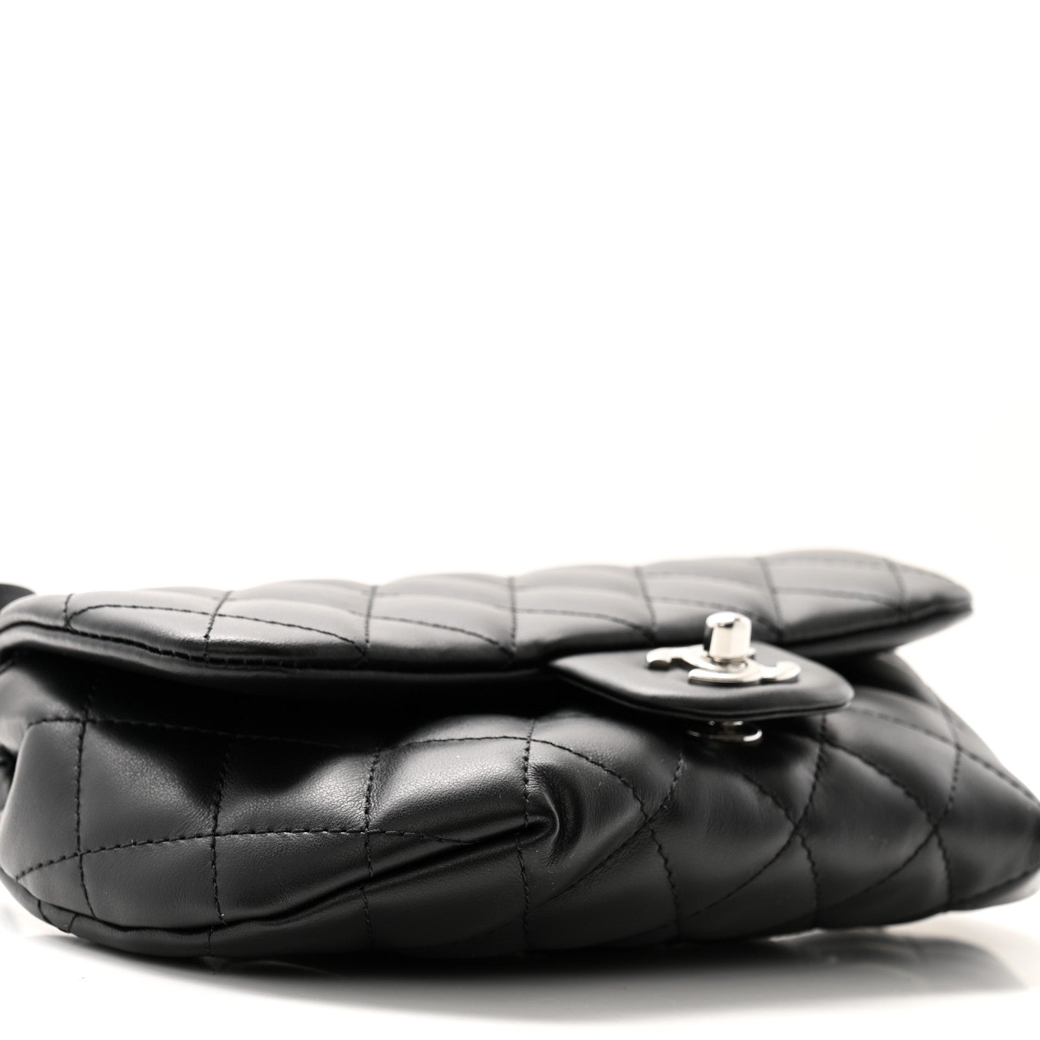 Chanel Calfskin Quilted CC Uniform Flap Belt Bag Black 8 of 9