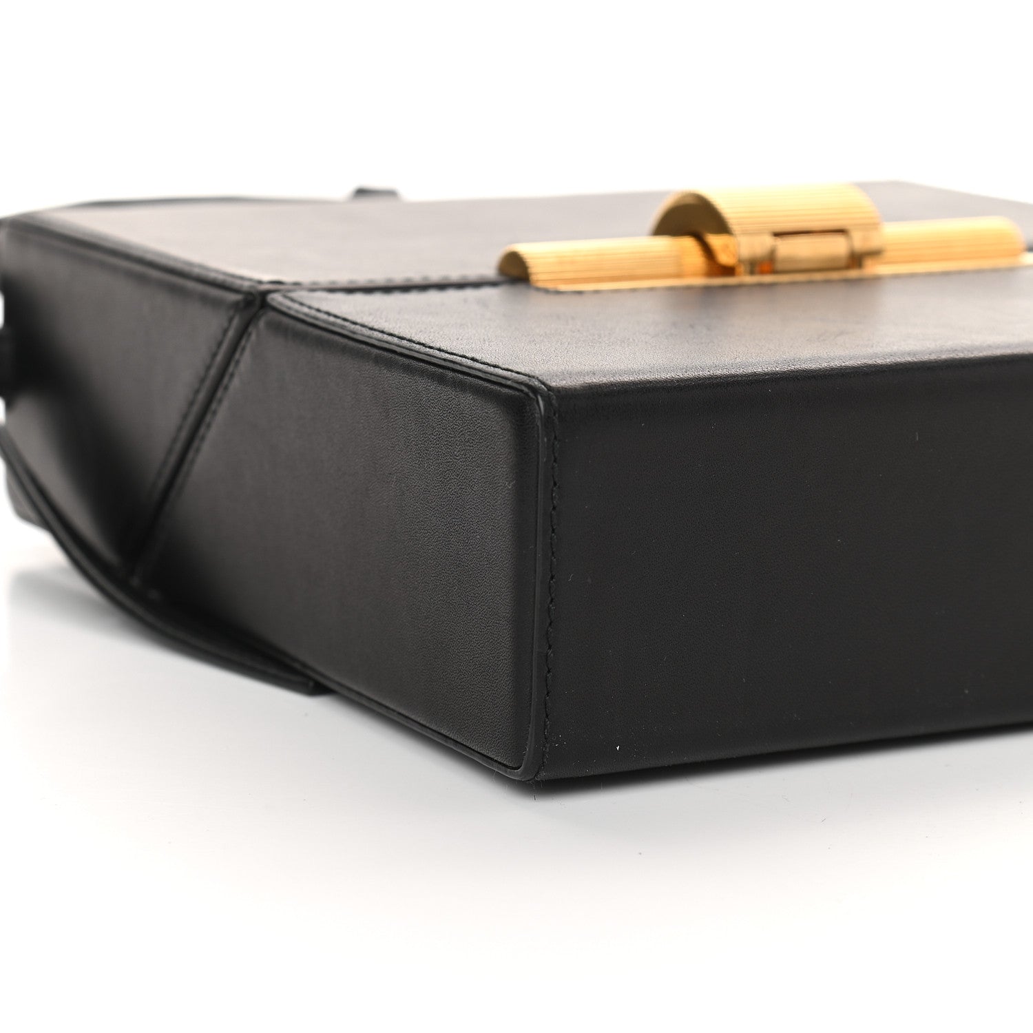 Bottega Veneta Calfskin Daisey Box Clutch Black 7 of 9