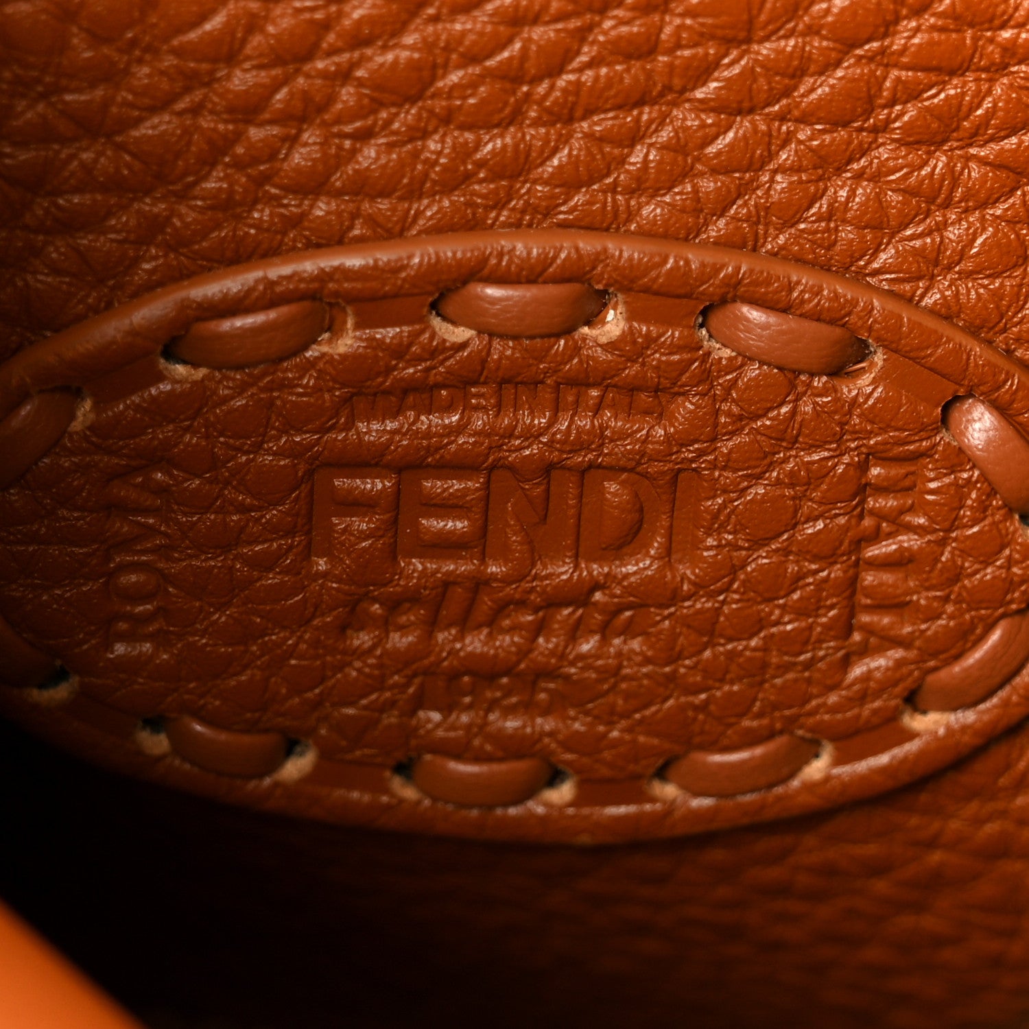 Fendi Cuoio Romano Snakeskin Selleria Mini Peekaboo Iconic Satchel Cappuccino 7 of 11
