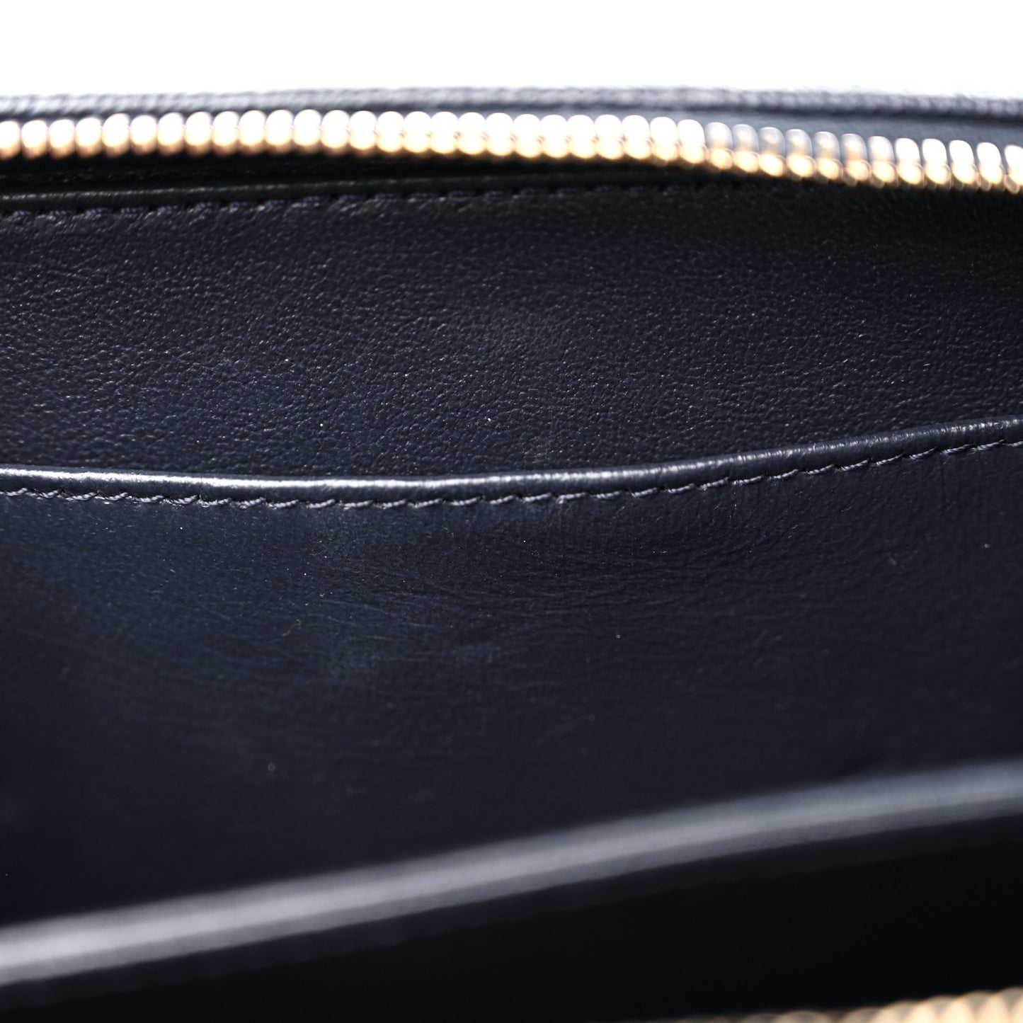 Caviar Quilted Small CC Filigree Vanity Case Navy