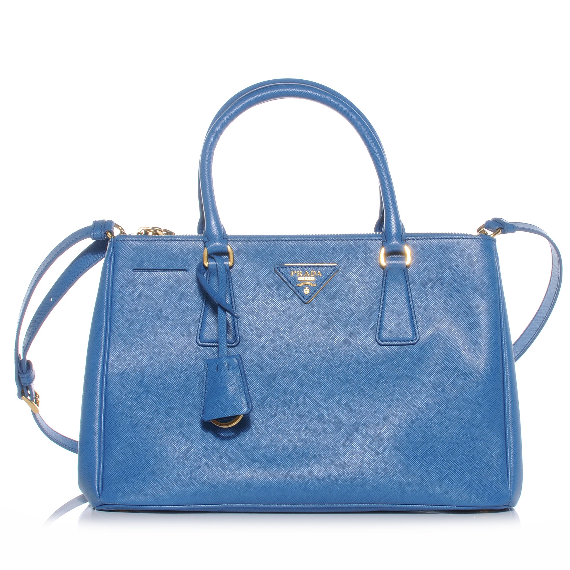 Prada Saffiano Lux Small Tote Cobalto 1 of 8
