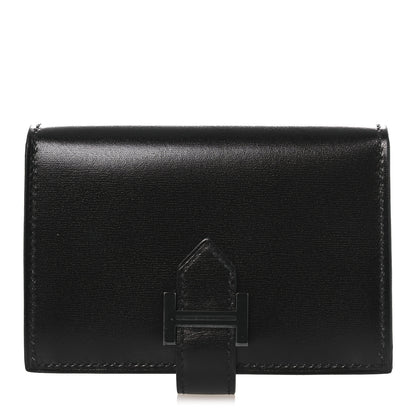 Hermes Box Monochrome Bearn Card Holder Wallet Black 1 of 9