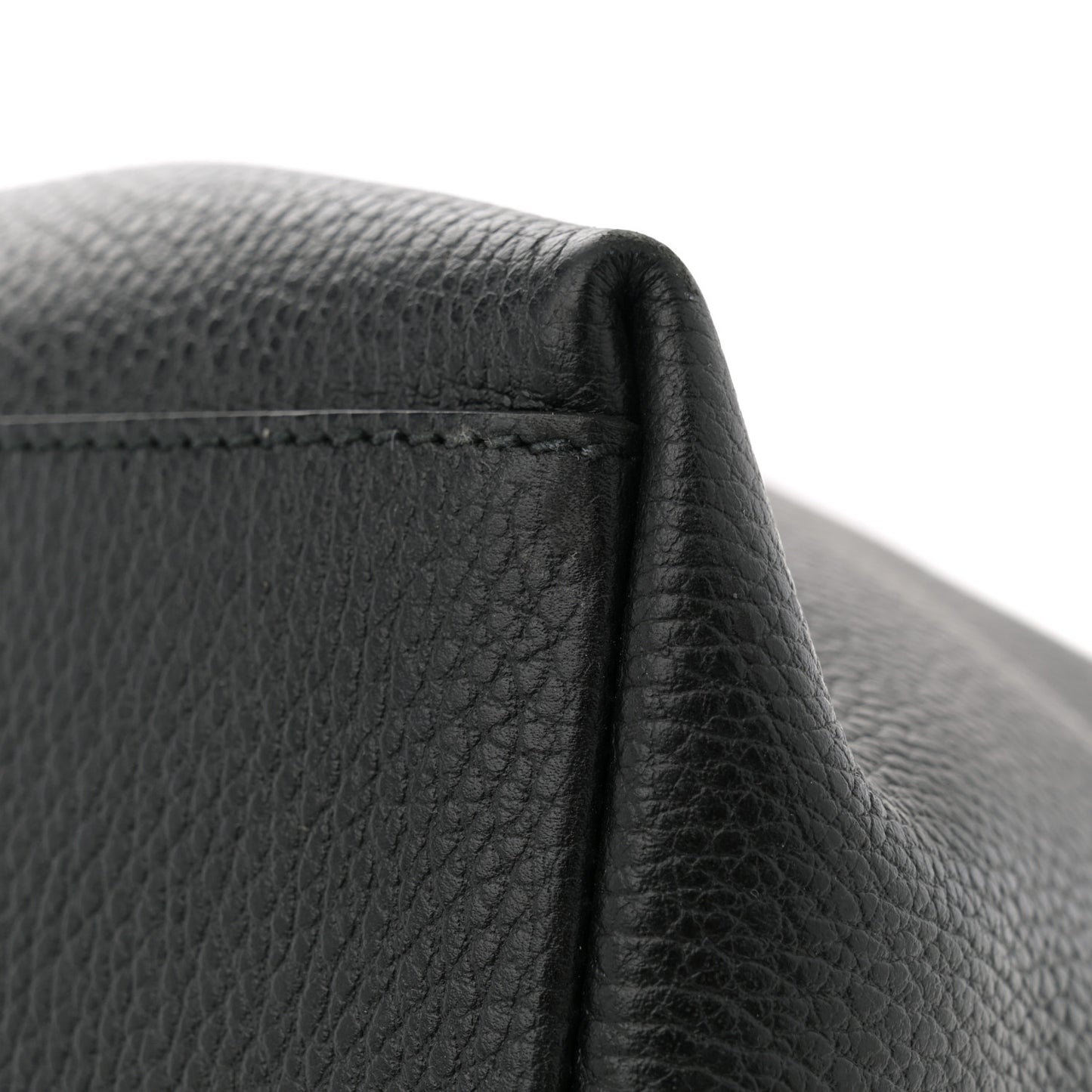 Pebbled Calfskin Convertible Bamboo Tassel Tote Black