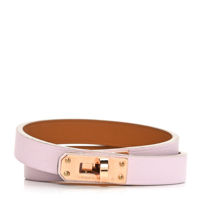 Hermes Swift Mini Kelly Double Tour Bracelet T2 Mauve Pale 1 of 6