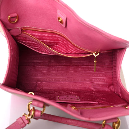 Prada Canapa Ostrich Shopping Tote Corda Geranio 5 of 10