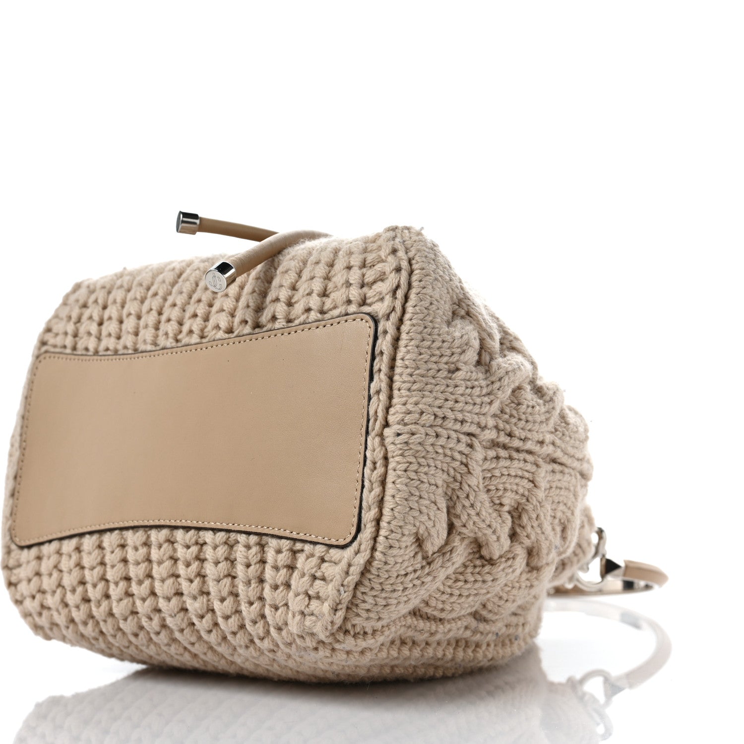 Jimmy Choo Woven Wool Bon Bon Bucket Bag Barley 7 of 7