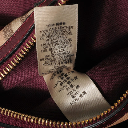 Burberry Haymarket Check Small Canterbury Tote Burgundy 10 of 11