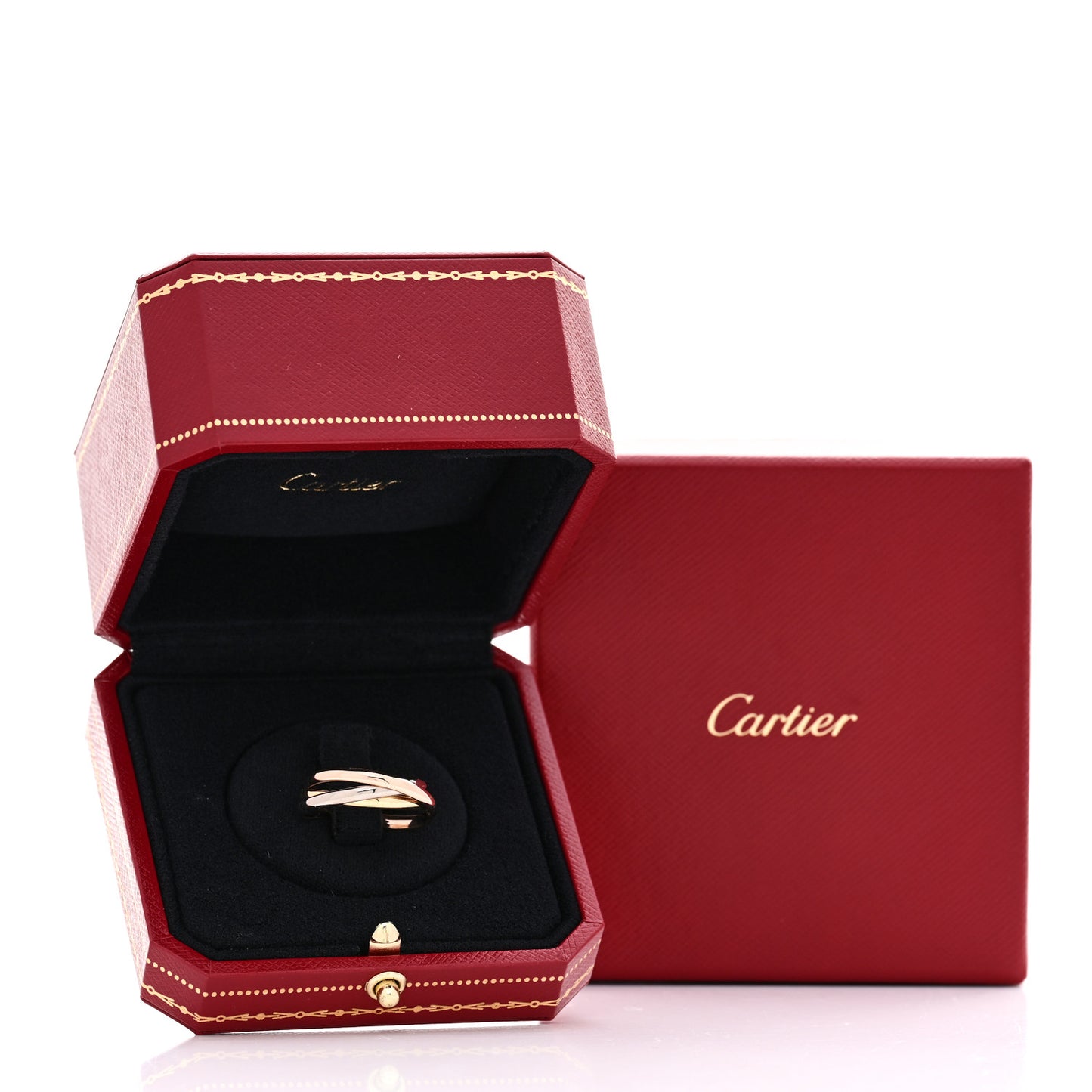 18K Pink Yellow White Gold Small Trinity Ring 57 8