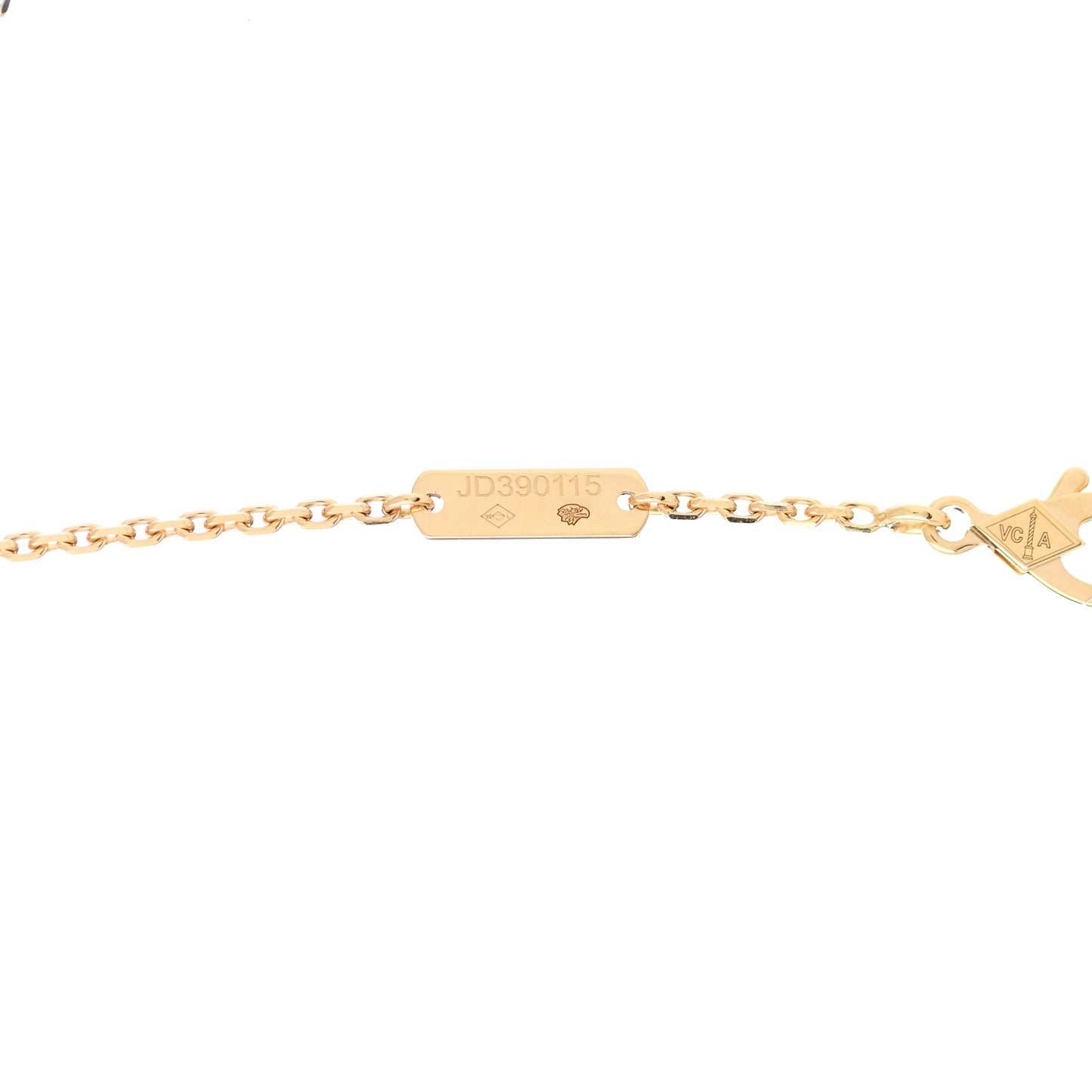 18K Yellow Gold Black Onyx Vintage Alhambra Pendant Necklace