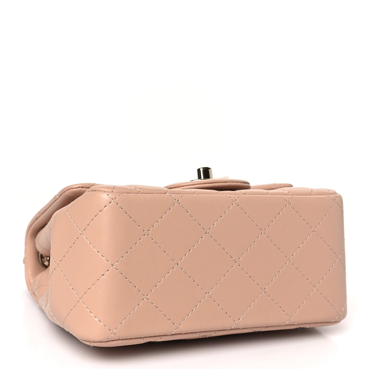 Chanel Lambskin Quilted Mini Square Flap Beige 4 of 9