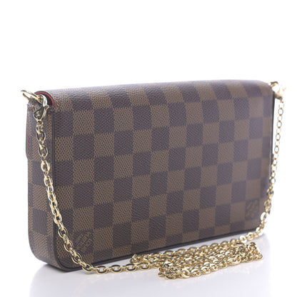 Louis Vuitton Damier Ebene Pochette Felicie Chain Wallet 4 of 10
