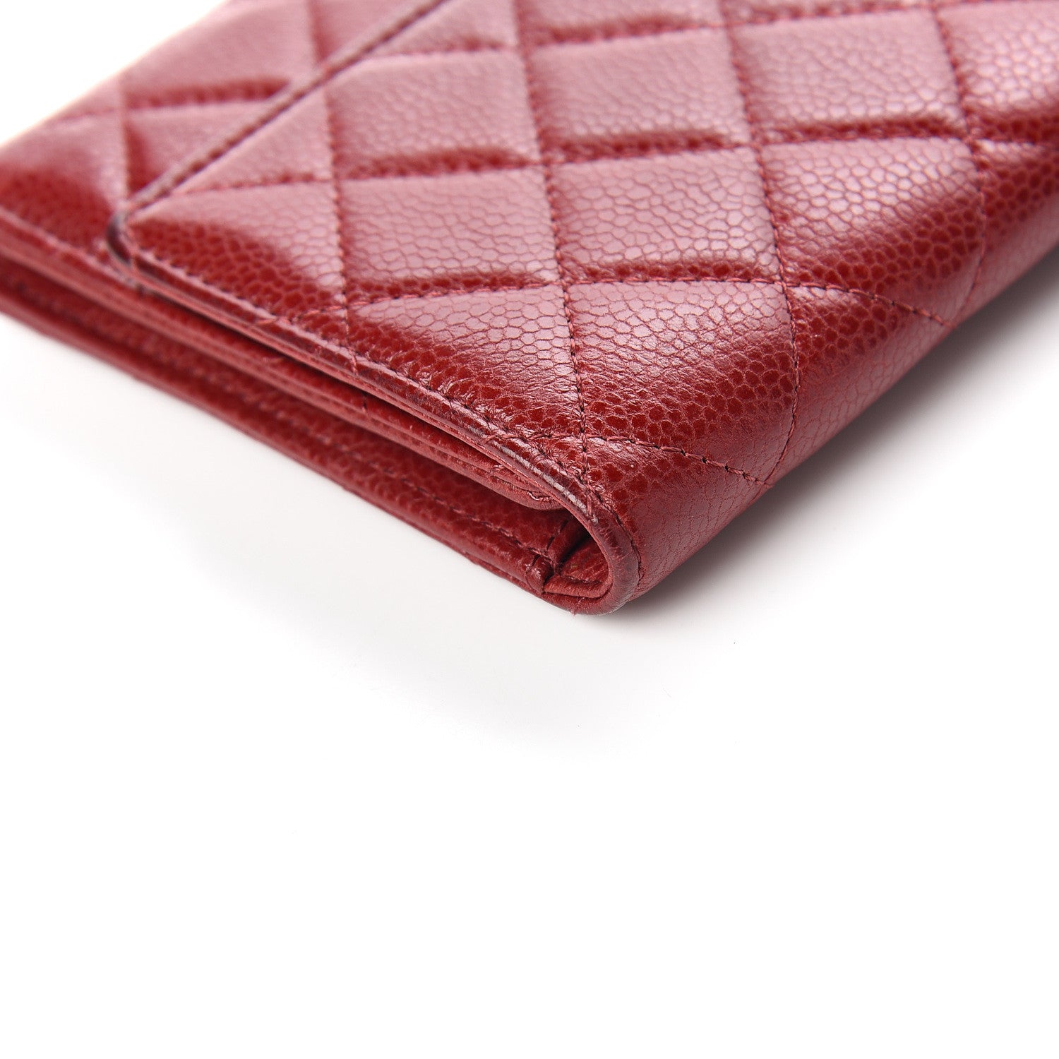 Chanel Caviar Quilted Large Flap Wallet Red 12 of 15