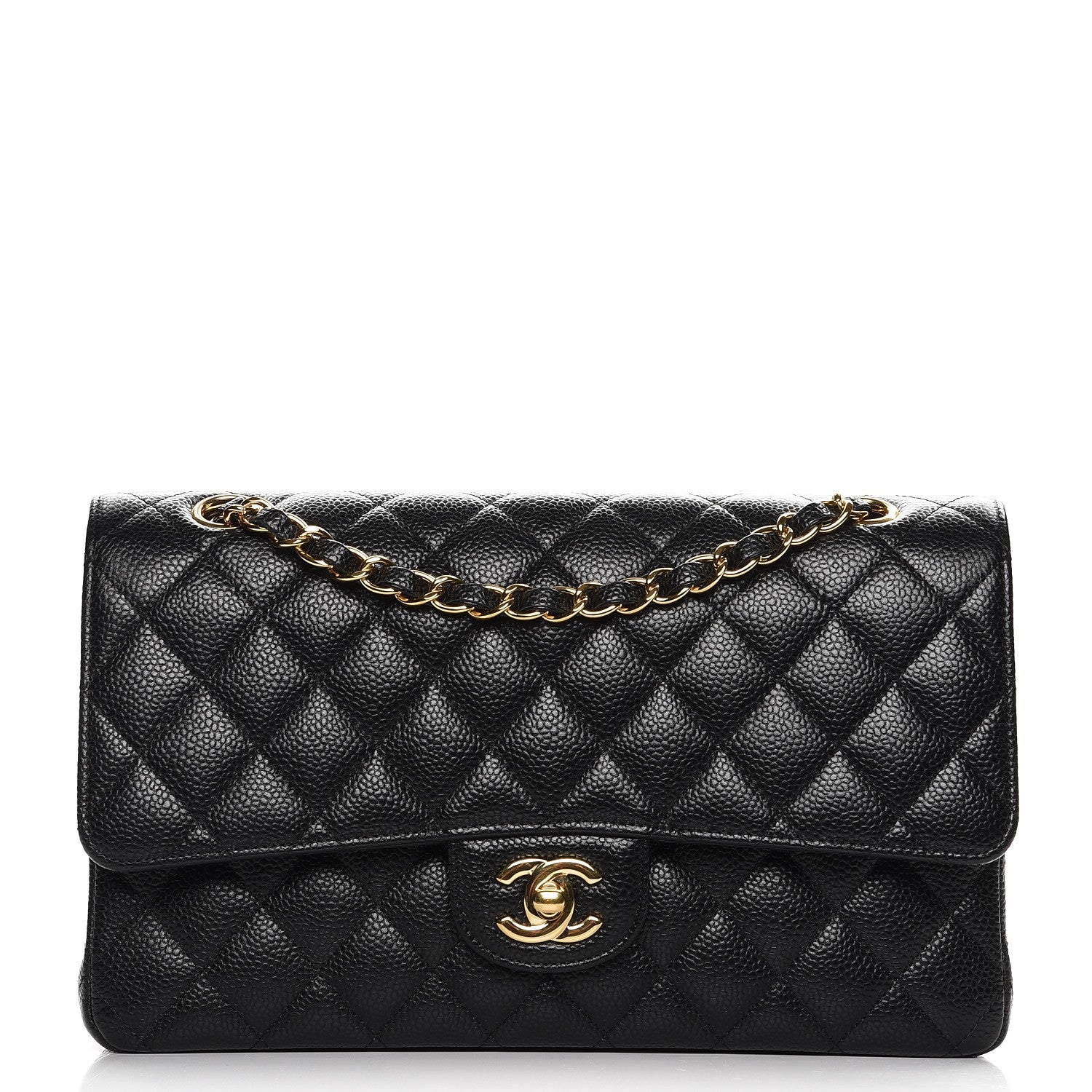 Chanel Caviar Quilted Medium Double Flap Black 1 of 7