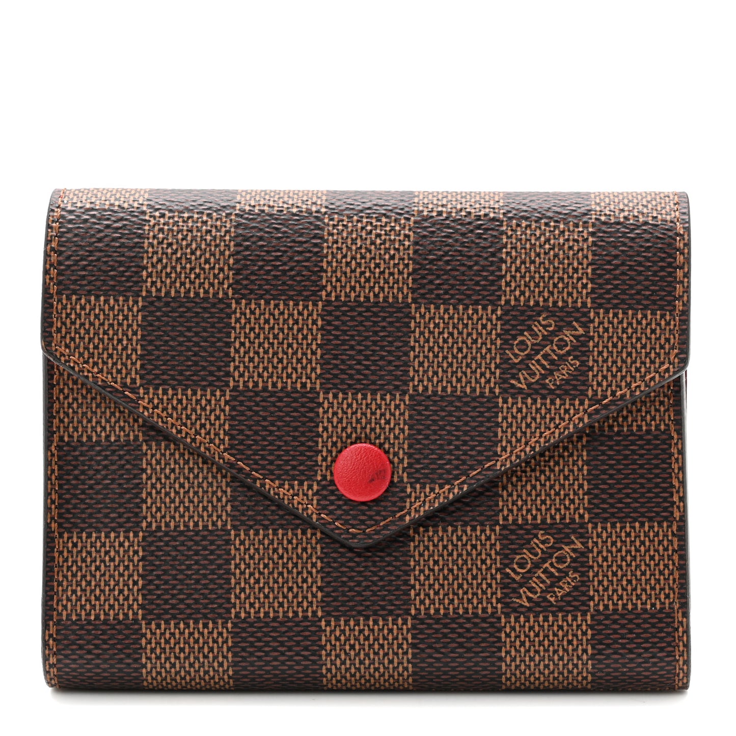 Damier Ebene Victorine Wallet Red