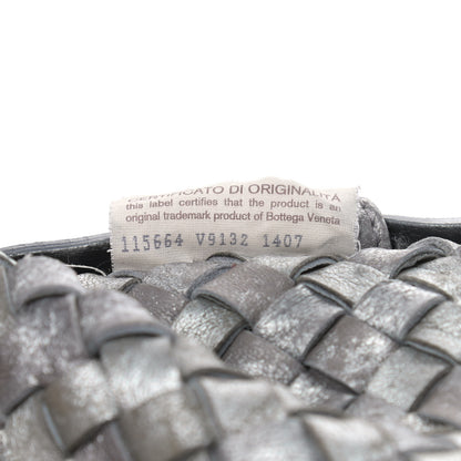 Bottega Veneta Metallic Nappa Intrecciato Medium Moon Cabat Silver 8 of 12