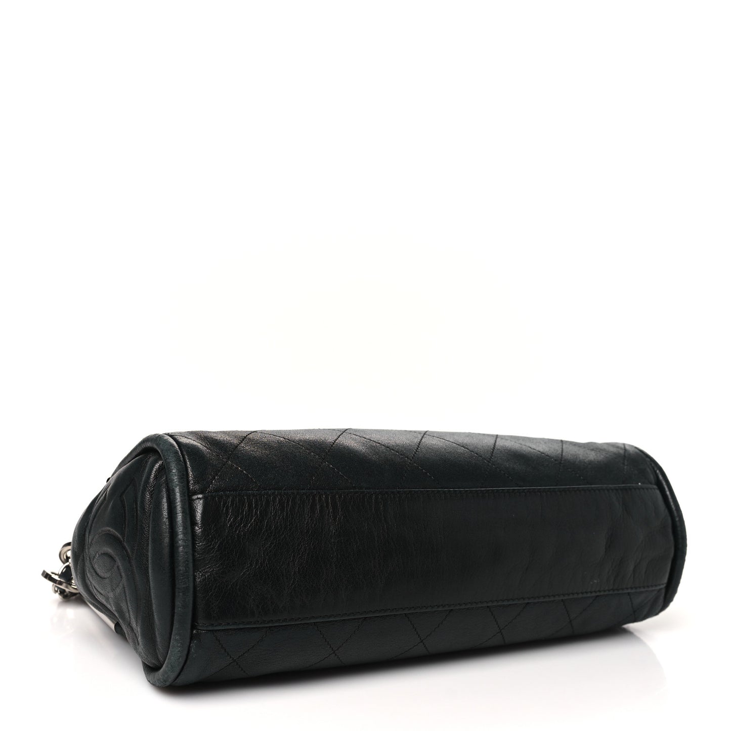Lambskin Stitched Medium Ultimate Soft Tote Black