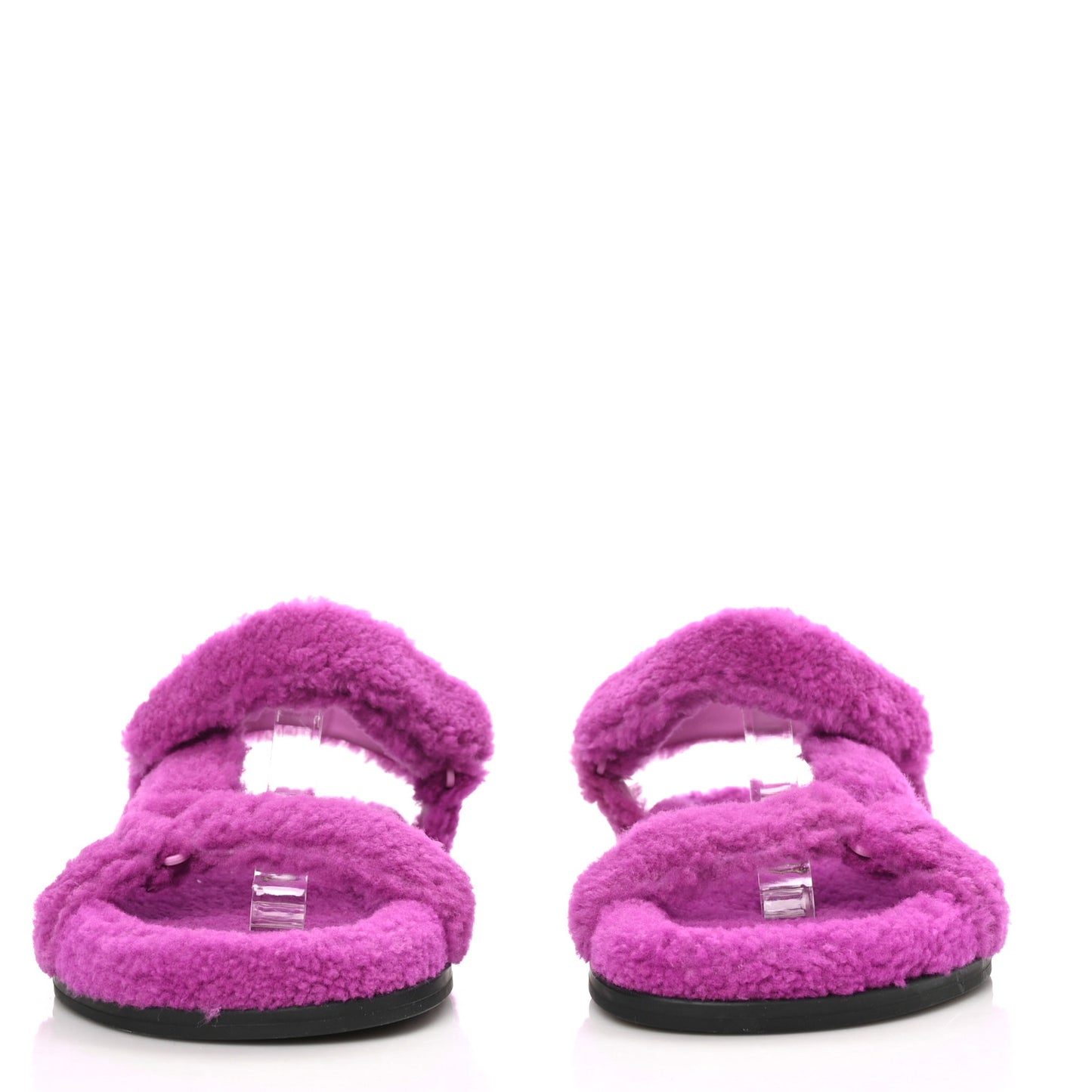 Shearling FF Fendi Feel Sandals 40 Bouganville