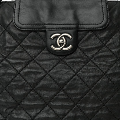 Chanel Iridescent Calfskin Quilted In The Mix Shopping Tote Black 8 of 23