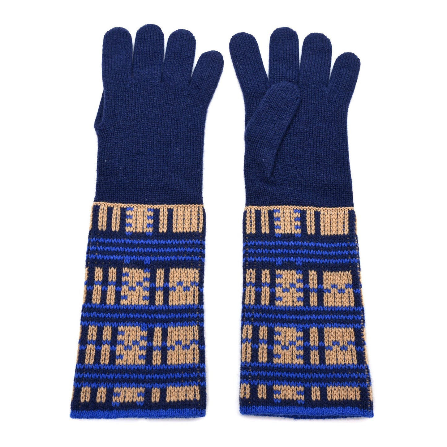 Cashmere Gloves M Blue