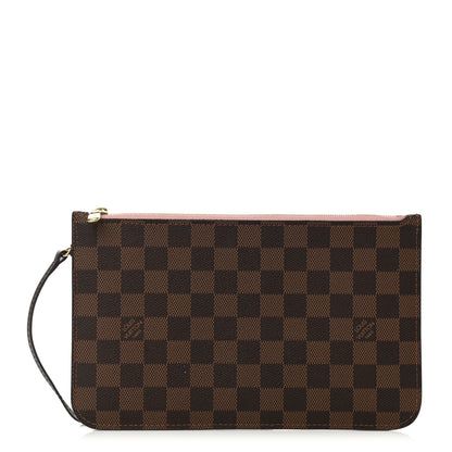 Louis Vuitton Damier Ebene Neverfull MM GM Pochette Rose Ballerine 1 of 8