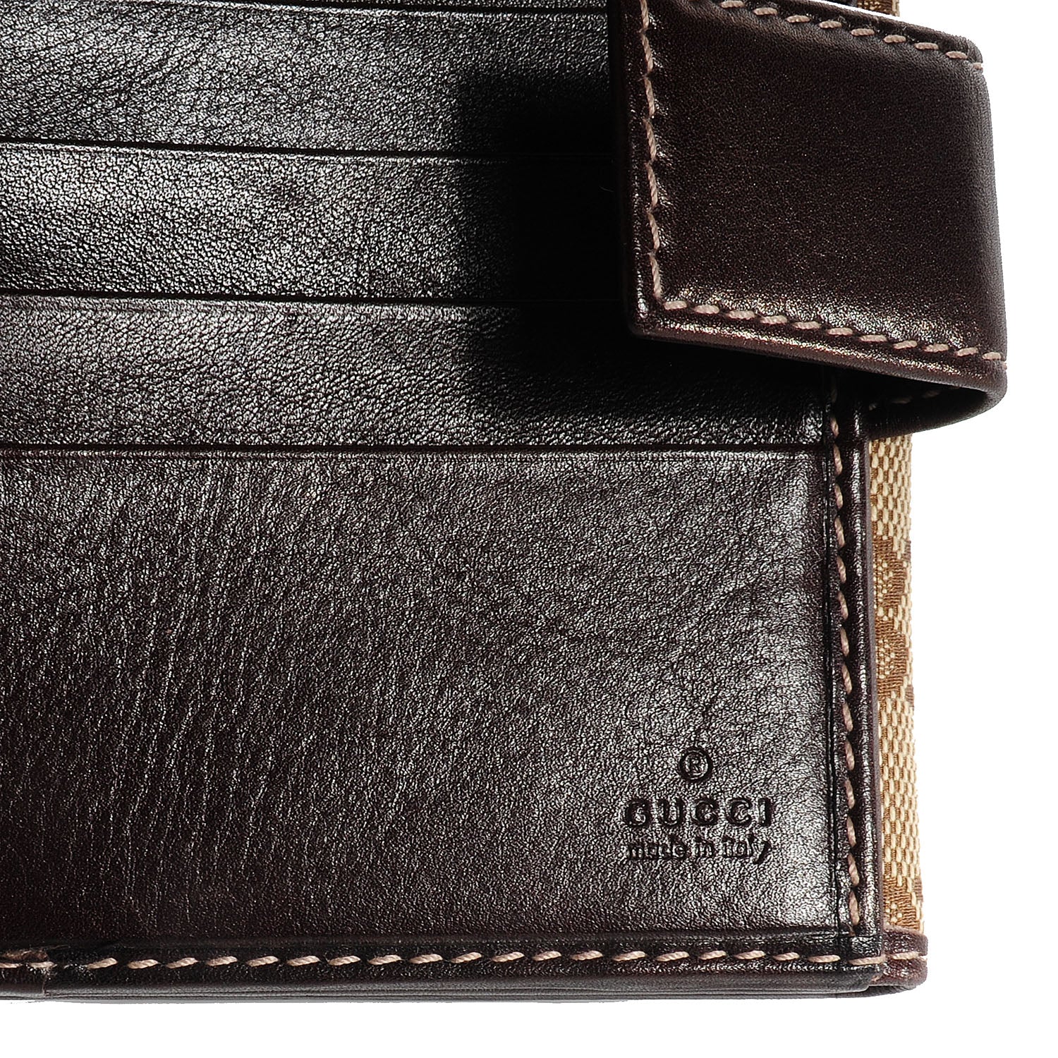Gucci Monogram New Britt French Wallet Dark Brown 6 of 8