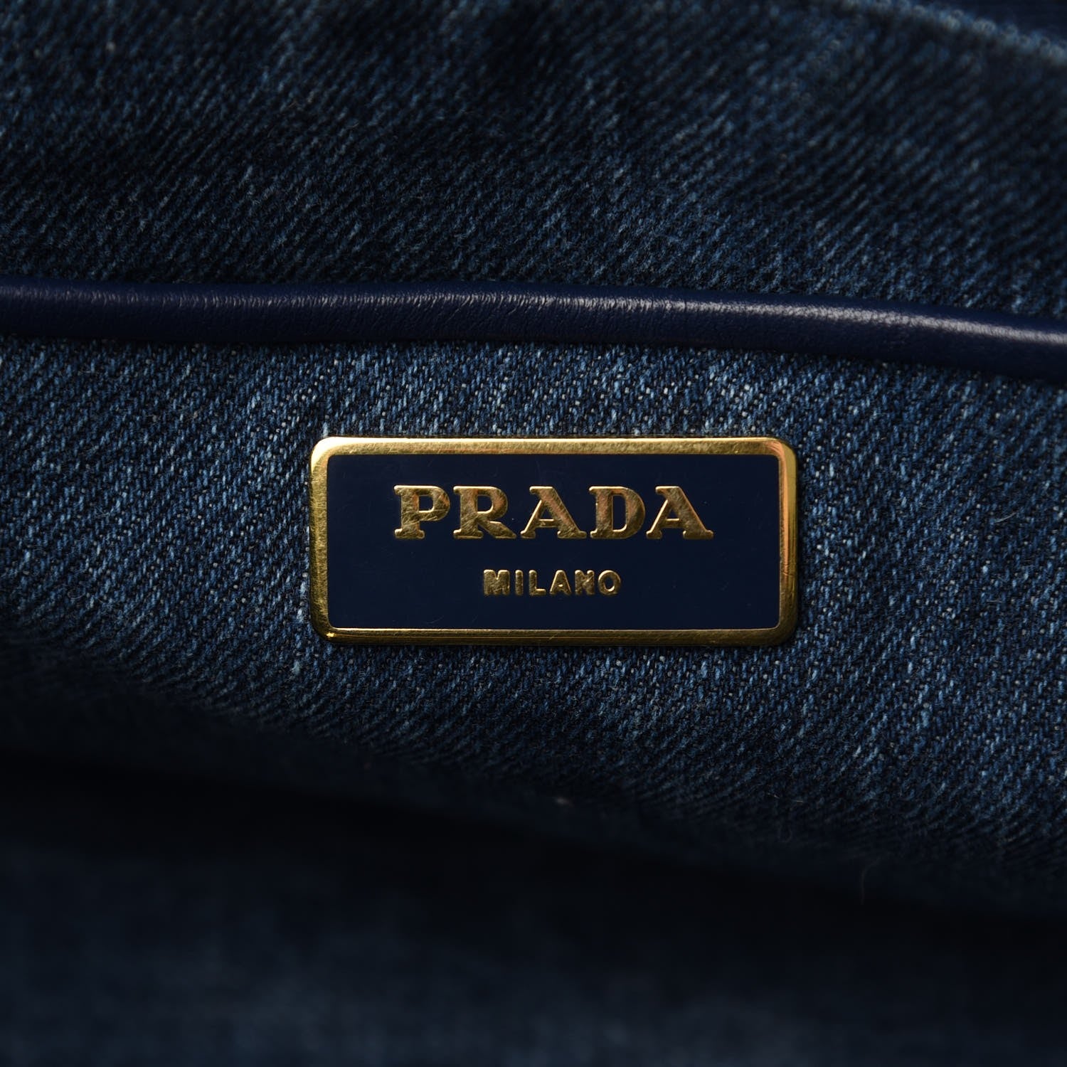 Prada Denim Logo Tote 6 of 13