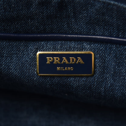 Prada Denim Logo Tote 6 of 13