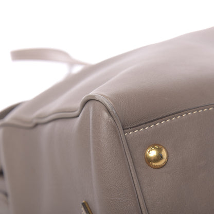 Prada City Calfskin Foldover Pushlock Top Handle Satchel Argilla 17 of 22