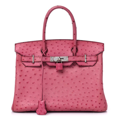 Hermes Ostrich Birkin 30 Fuchsia 1 of 17