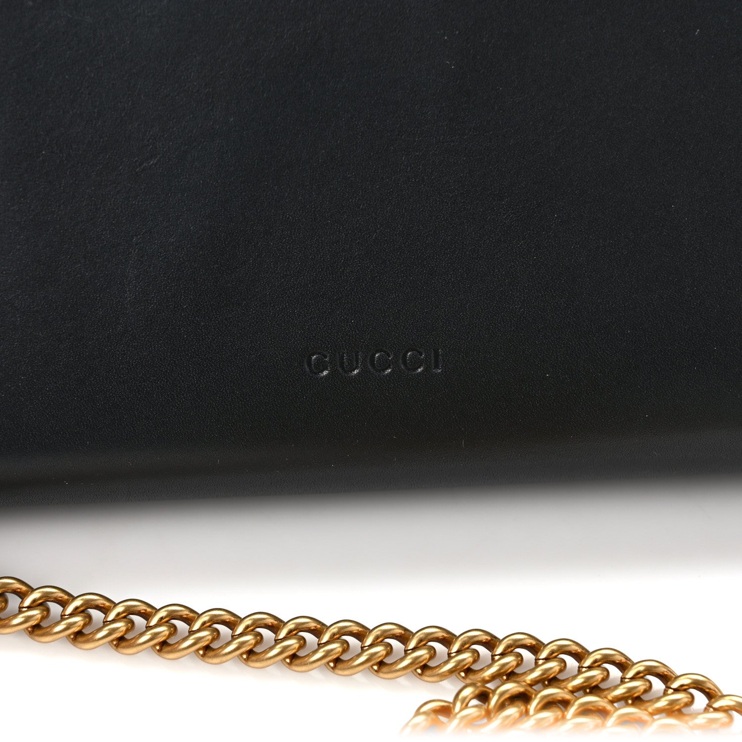 Gucci Calfskin Animalier Chain Wallet Black 10 of 11