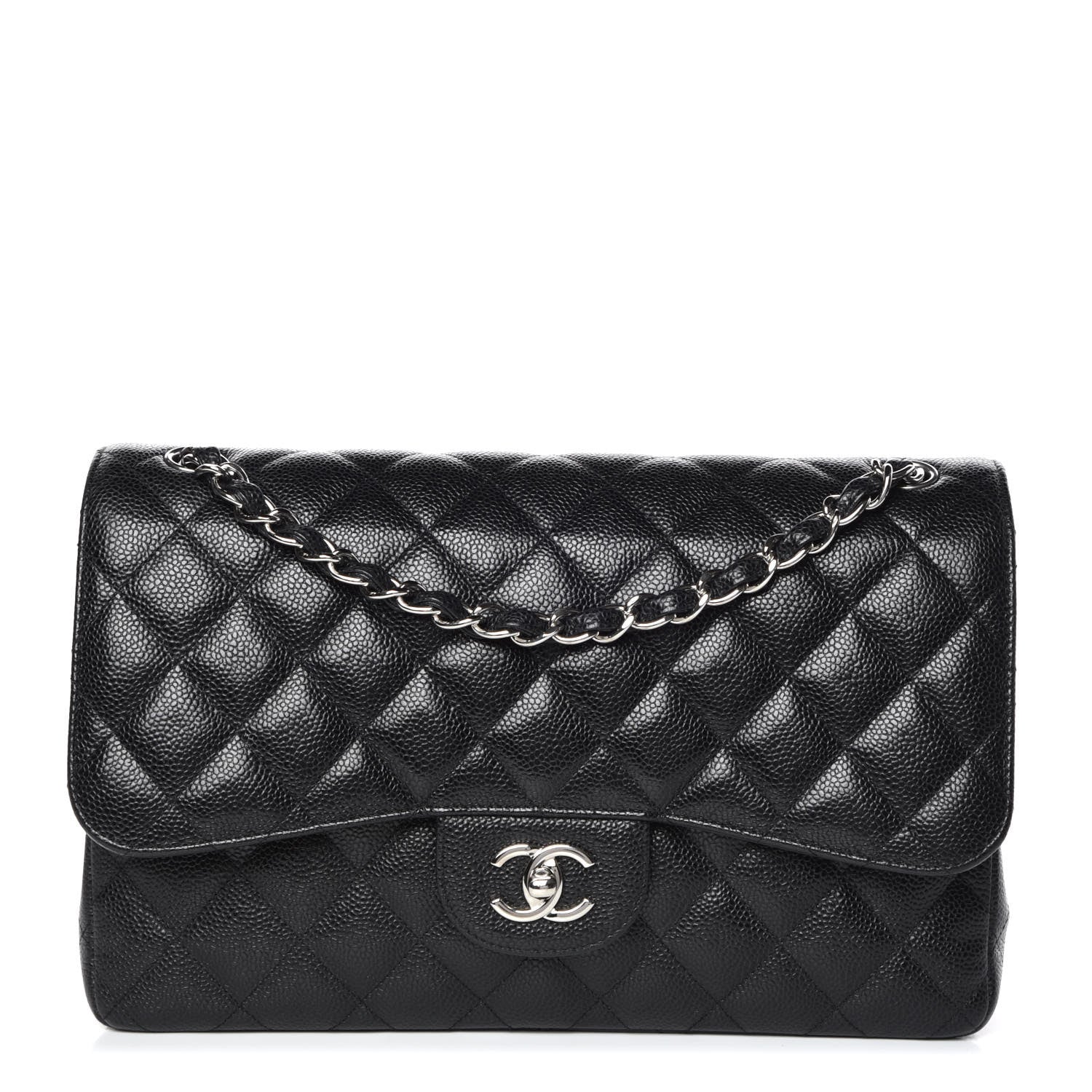 Chanel Caviar Quilted Jumbo Double Flap Black 1 of 9
