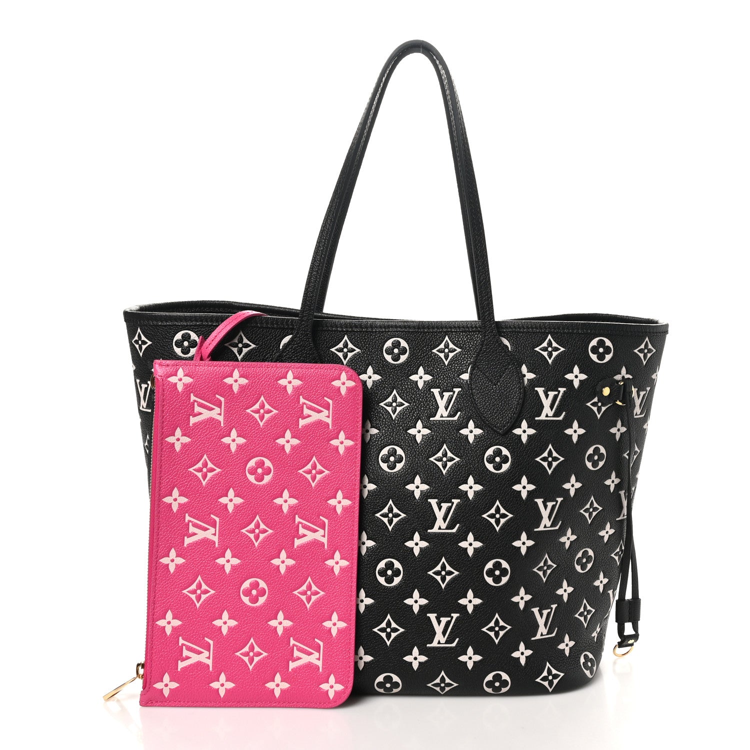 Louis Vuitton Empreinte Spring In The City Neverfull MM Black White Pink 2 of 10