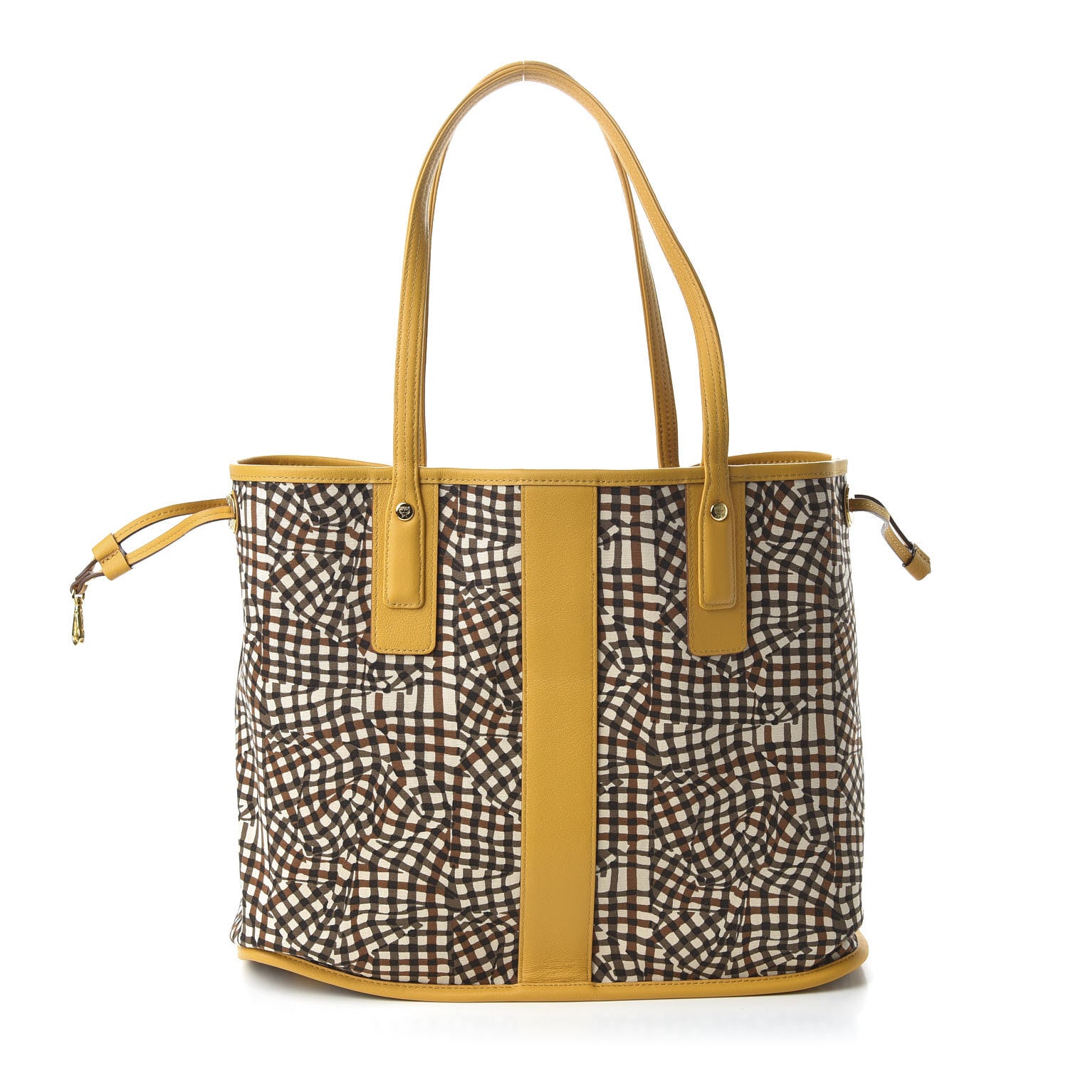 MCM Visetos Medium Liz Reversible Shopper Tote Cognac Yellow 10 of 16