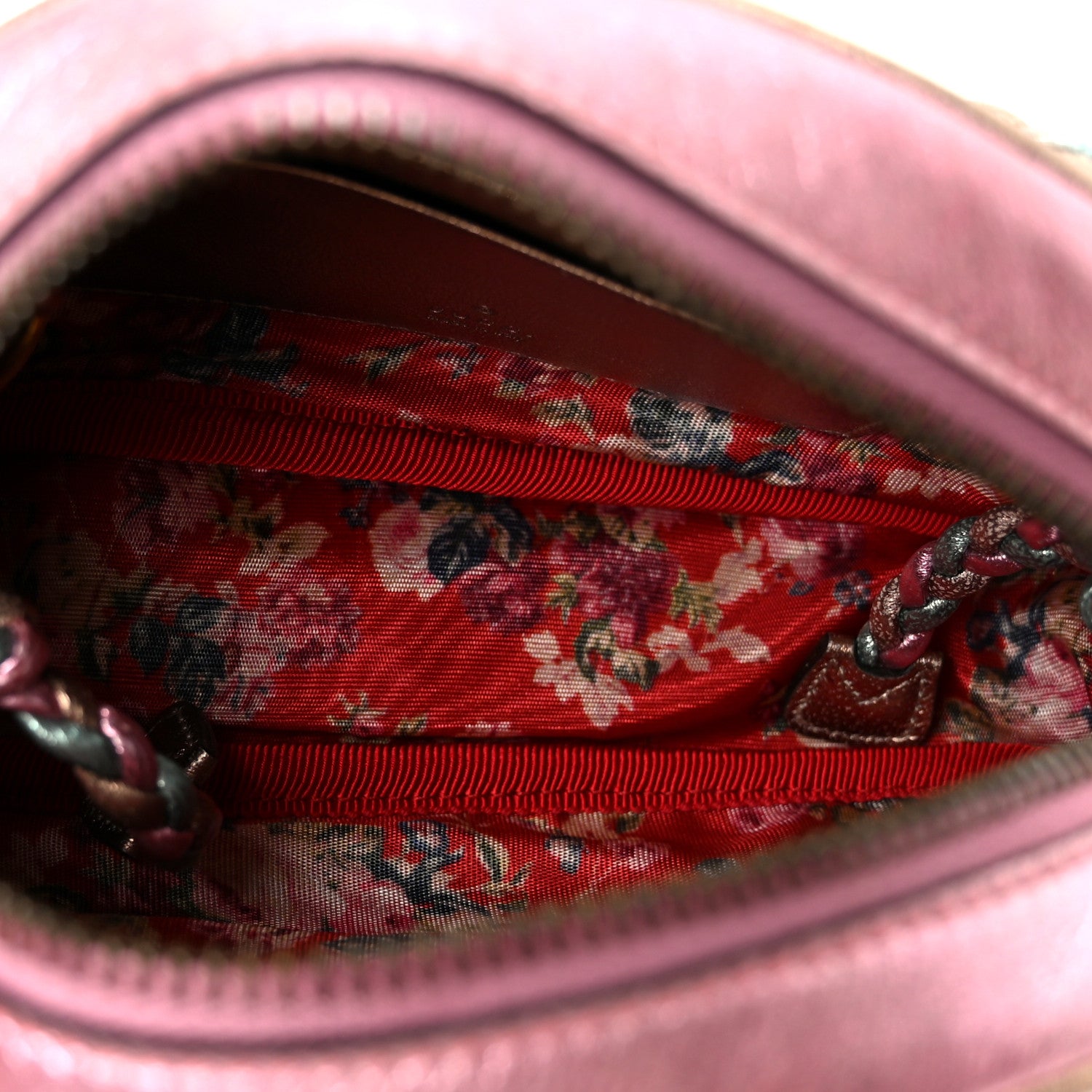 Gucci Laminated Nappa Trapuntata Mini Zumi Dome Shoulder Bag Rosa Lago Rame 5 of 11
