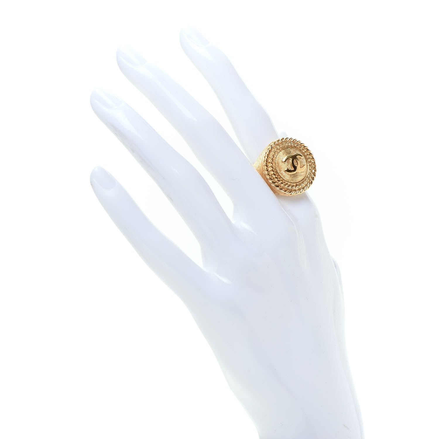 Chanel CC Ring 6.5 Gold 2 of 6
