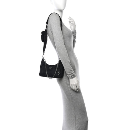 Prada Nylon Re-Edition 2005 Shoulder Bag Black 2 of 9