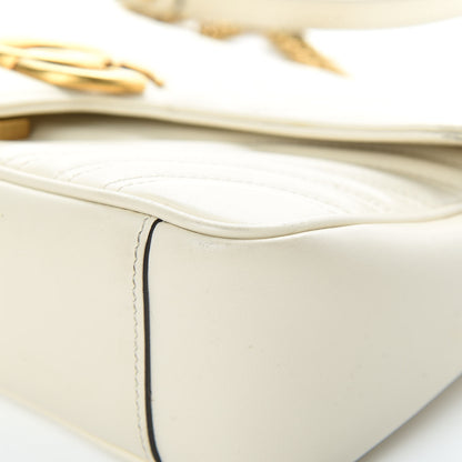 Gucci Calfskin Matelasse Small GG Marmont Shoulder Bag White 10 of 18