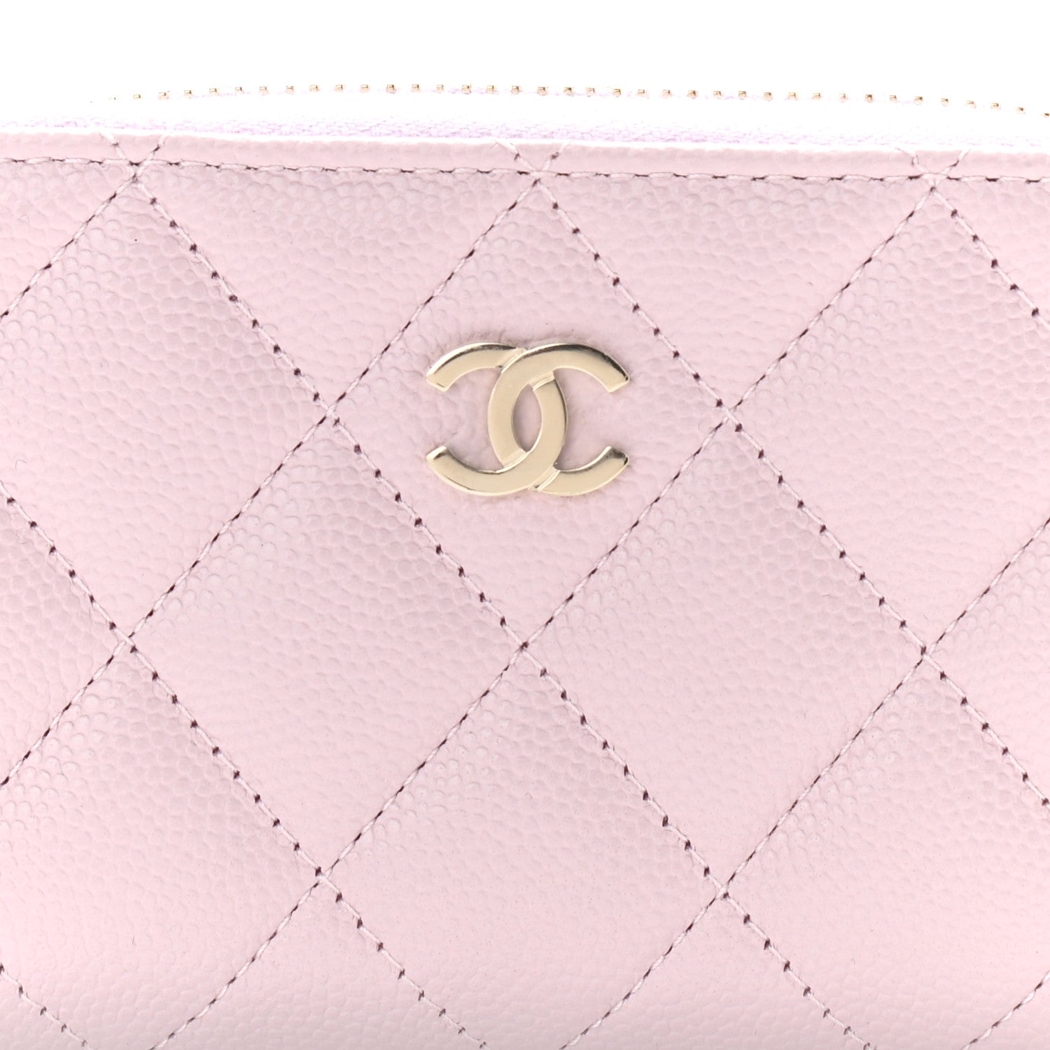Chanel Caviar Quilted Zip Coin Purse Light Pink 8 of 9