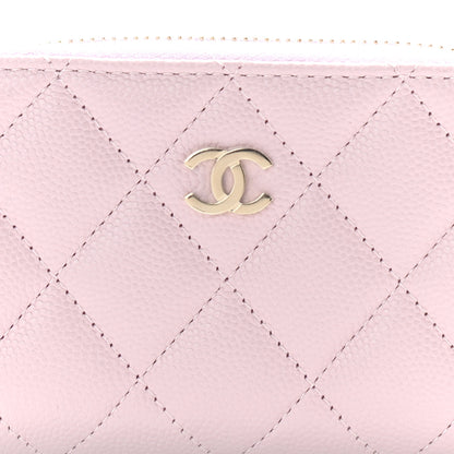 Chanel Caviar Quilted Zip Coin Purse Light Pink 8 of 9
