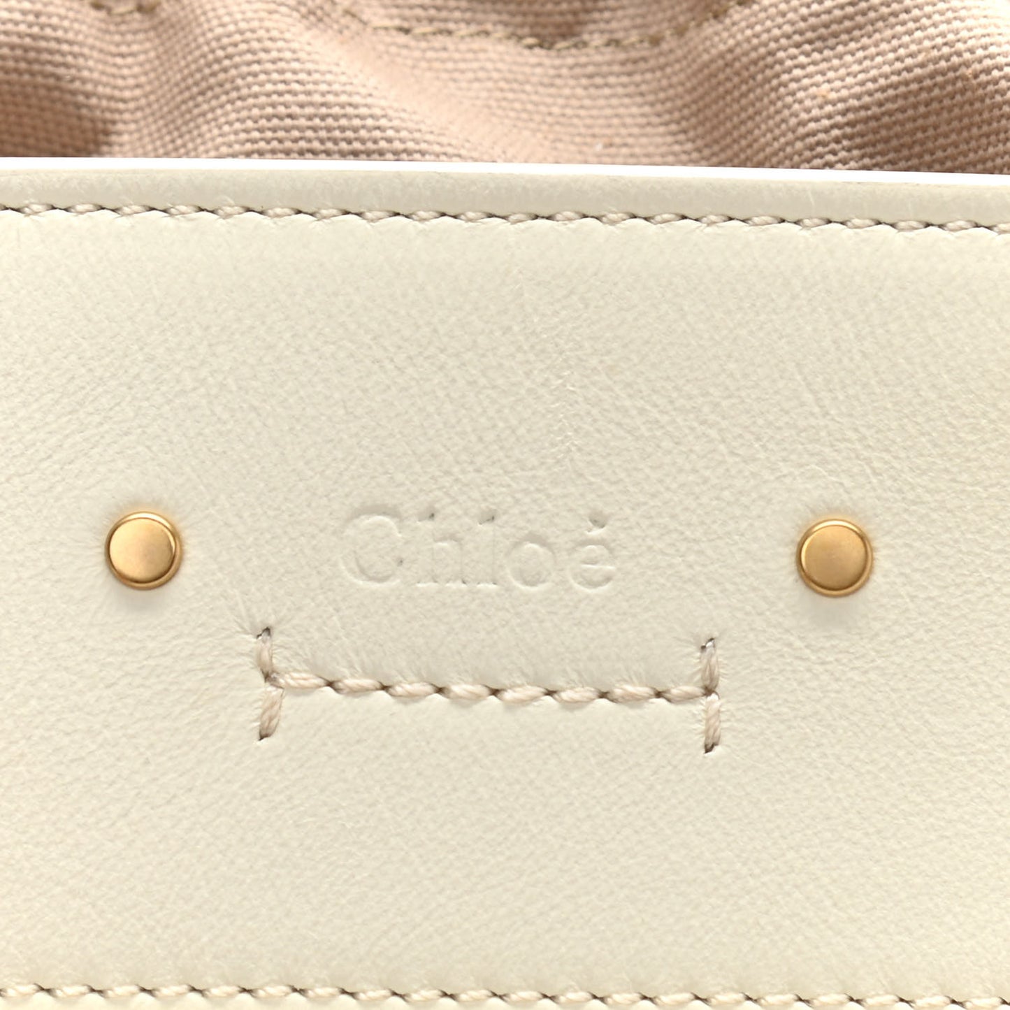 Smooth Calfskin Mini Roy Bucket Bag Natural White