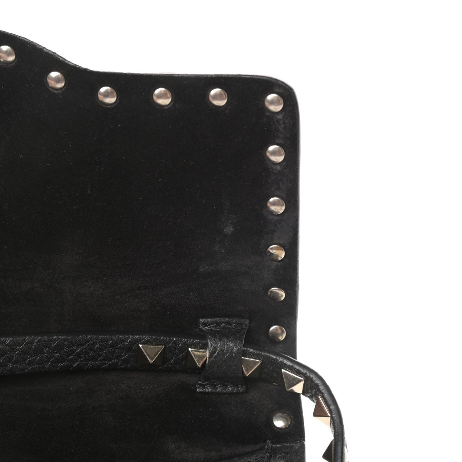 Valentino Garavani Pebbled Calfskin Medium Rockstud Flip Lock Crossbody Bag Black 10 of 13