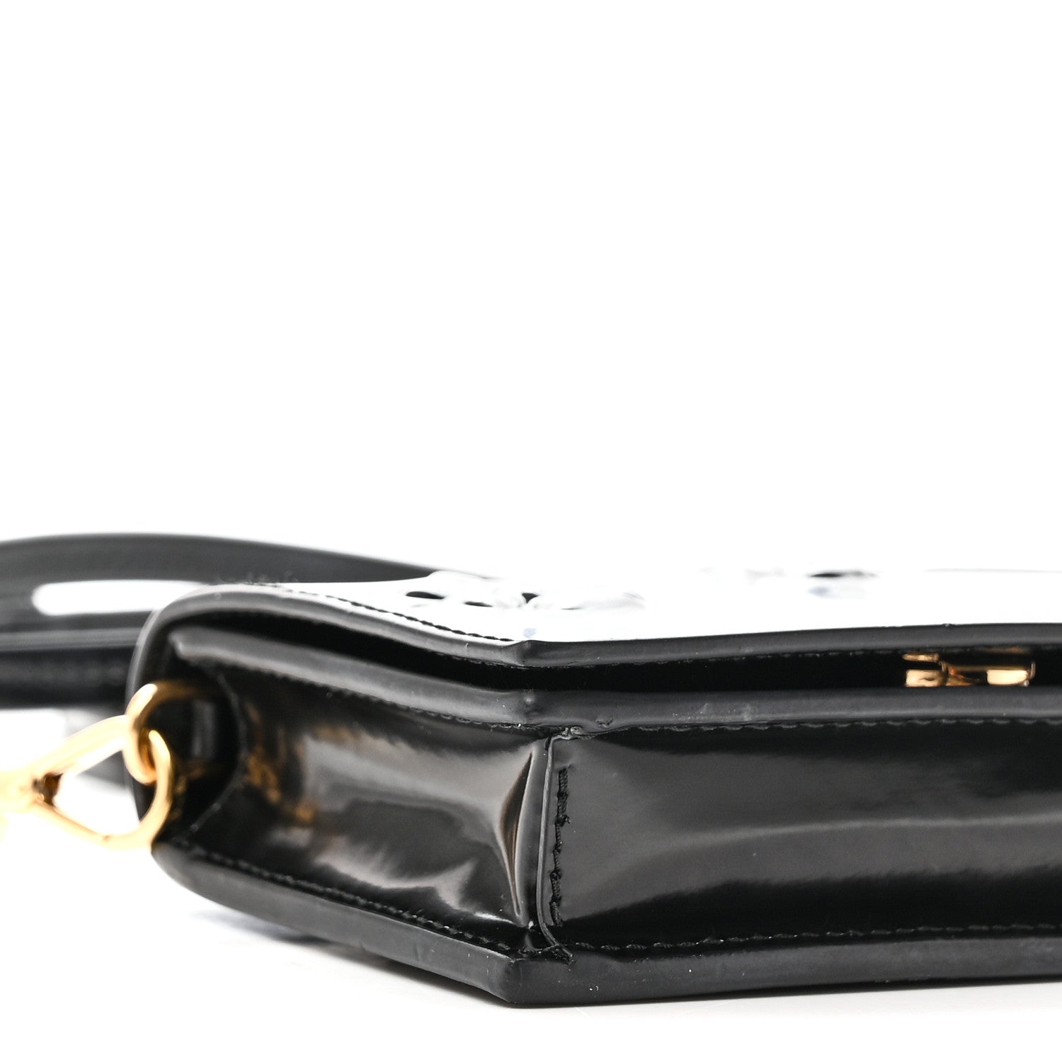 Prada Spazzolato Fior Card Holder With Strap Black 8 of 9