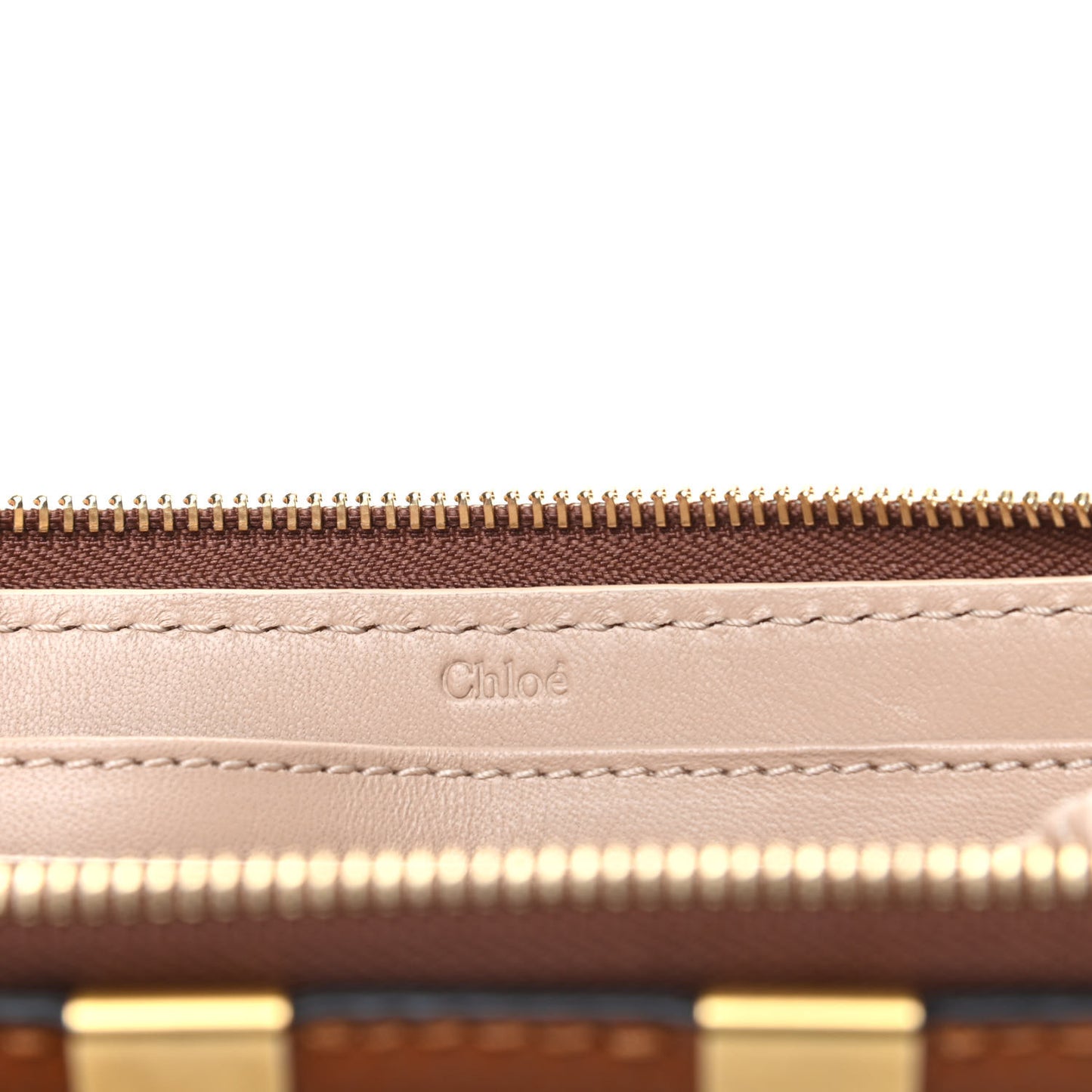 Grained Calfskin Marcie Long Zip Around Wallet Tan