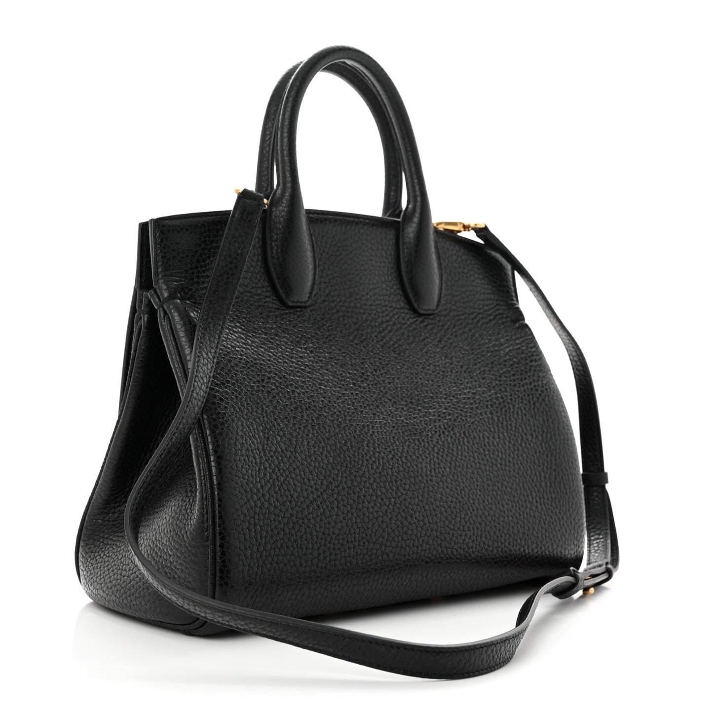 Hammered Calfskin Studio Rock Bag Black