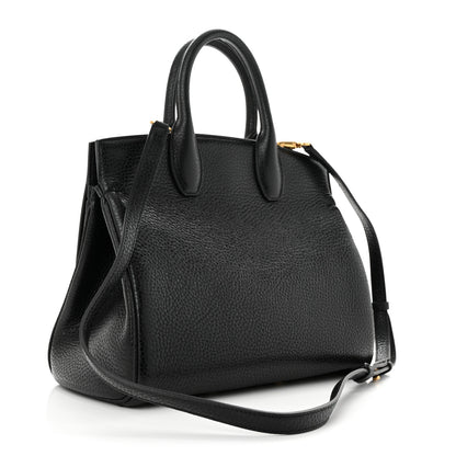 Salvatore Ferragamo Hammered Calfskin Studio Rock Bag Black 4 of 12