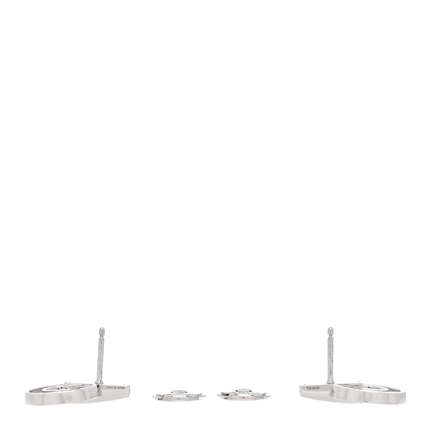 Bulgari 18K White Gold Diamond BVLGARI BVLGARI Openwork Earrings 3 of 4