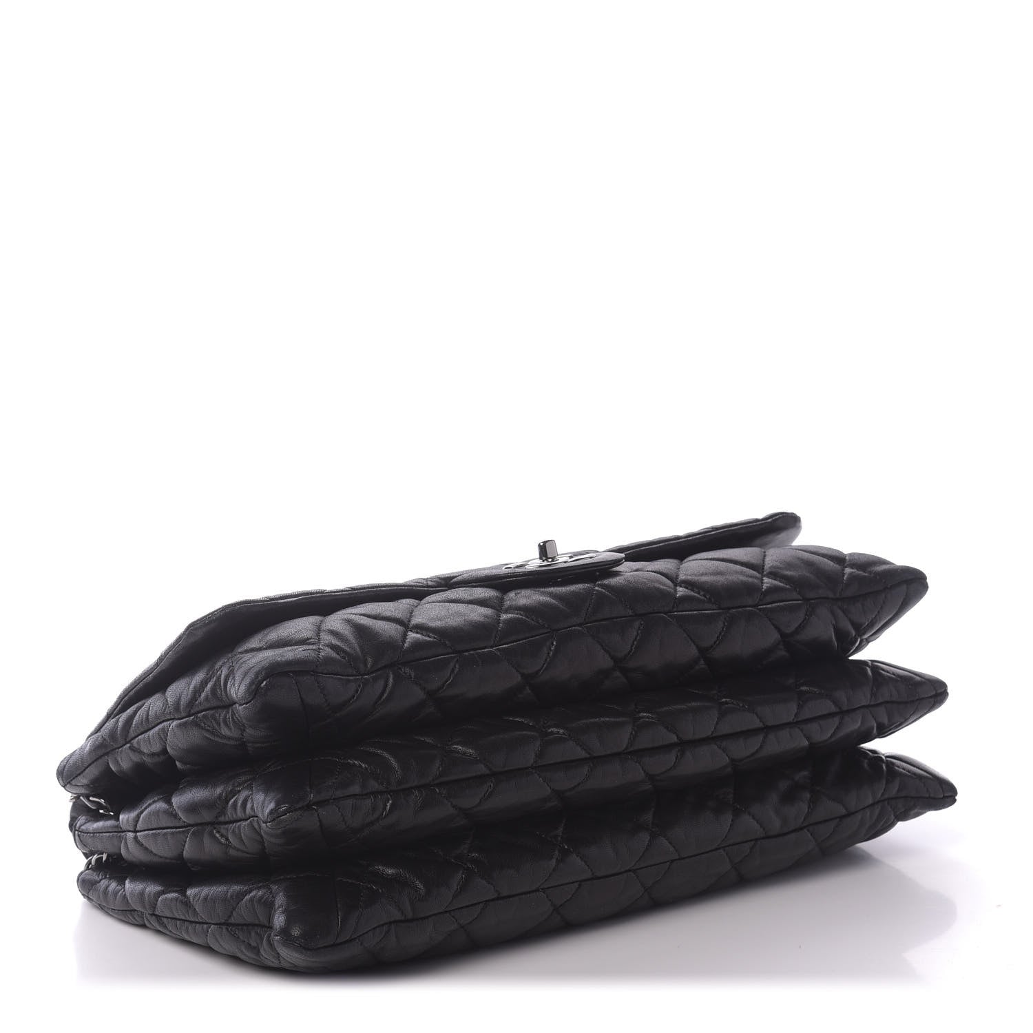 Chanel Lambskin Quilted Maxi Chanel 3 Flap Black 3 of 9