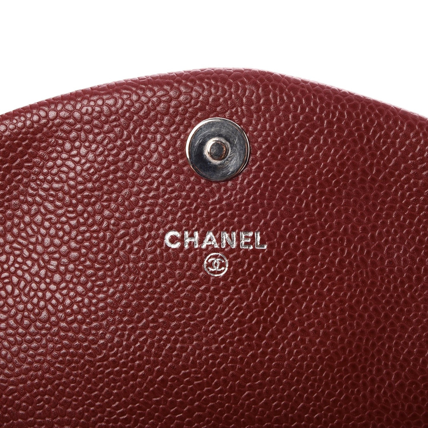 Caviar Half Moon Wallet On Chain WOC Dark Red
