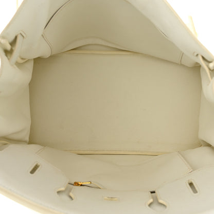 Hermes Taurillon Clemence Birkin 35 White 11 of 16