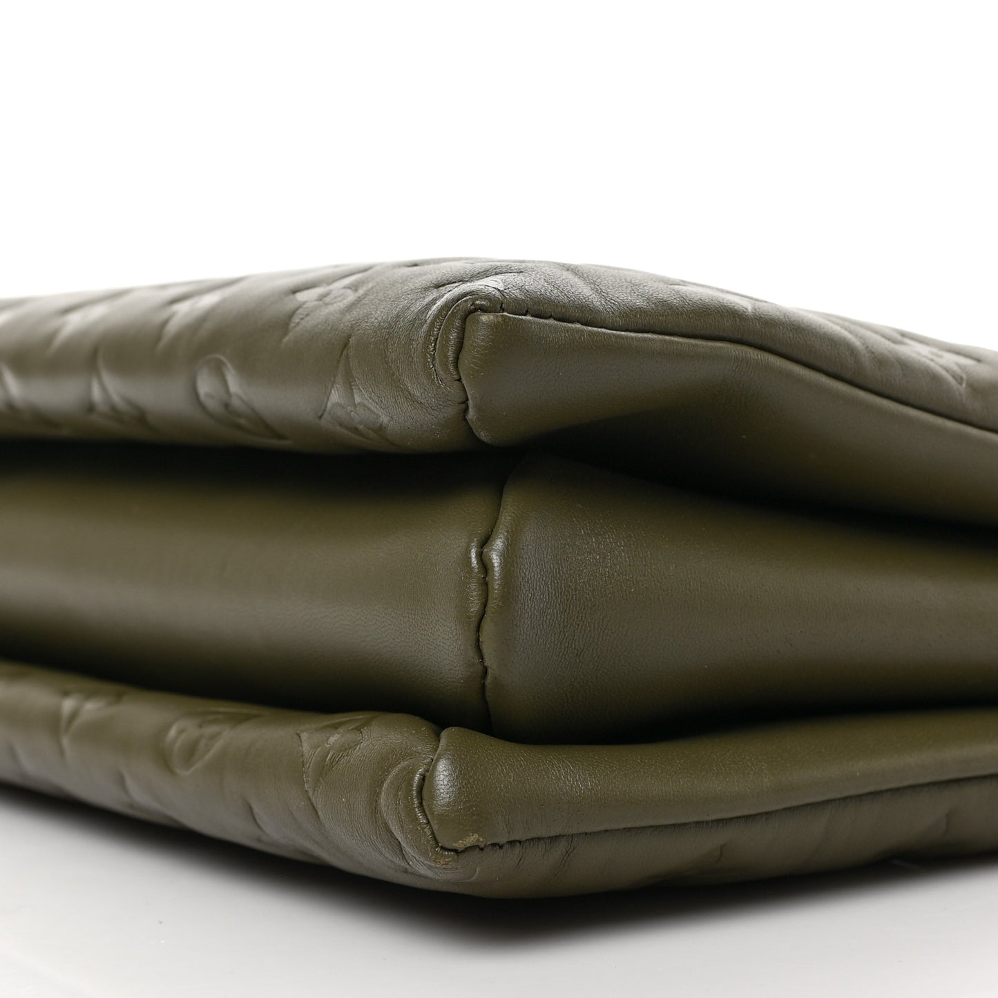 Lambskin Embossed Monogram Coussin MM Khaki